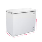 امبكس IMCF200W - فريزر أفقي سعة 200 لتر مع قفل وعجلات ومصباح داخلي