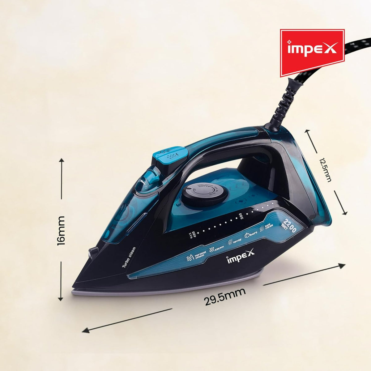 Impex Electric Steam Iron Box (IBS-404)