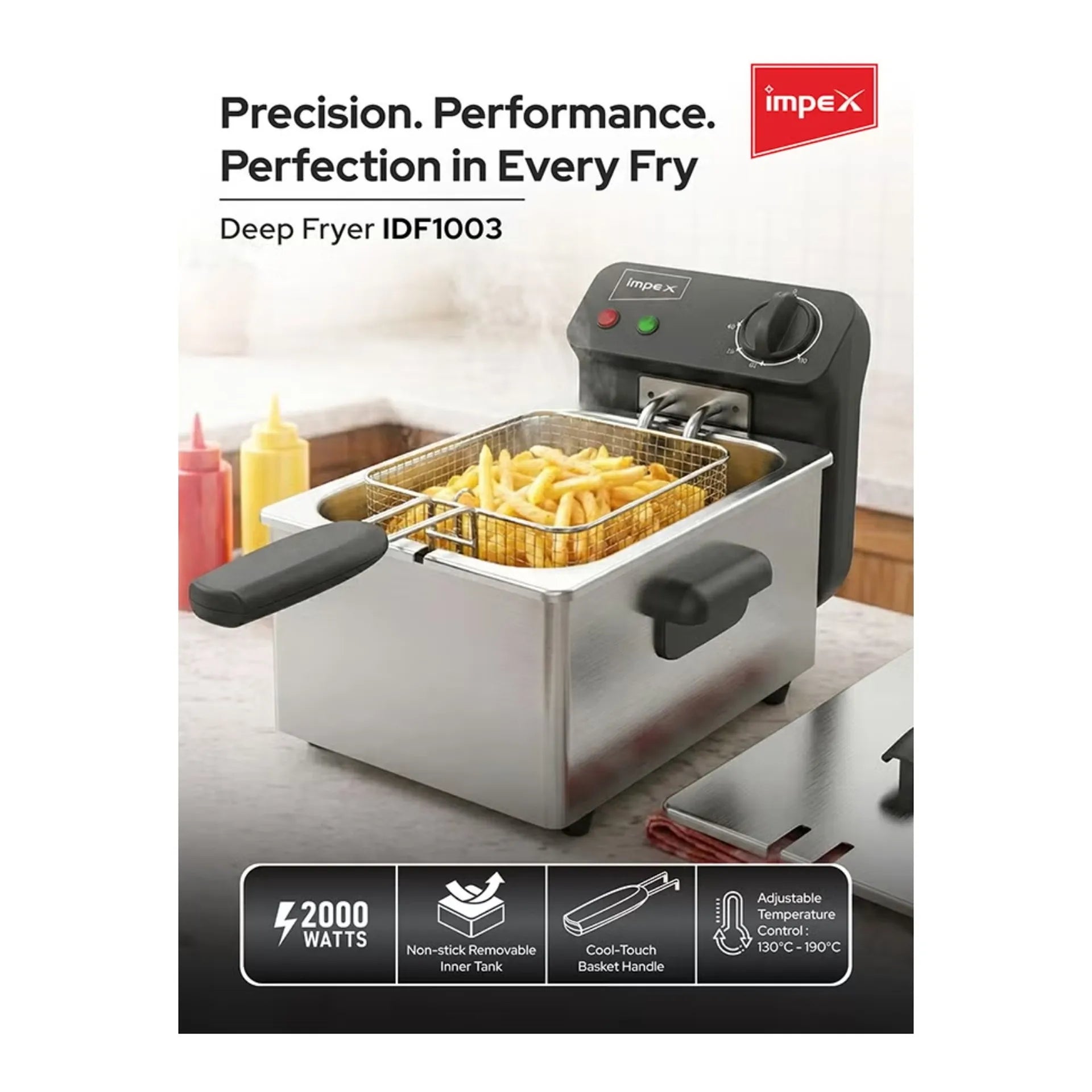 Impex 3L Deep Fryer (IDF-1003)
