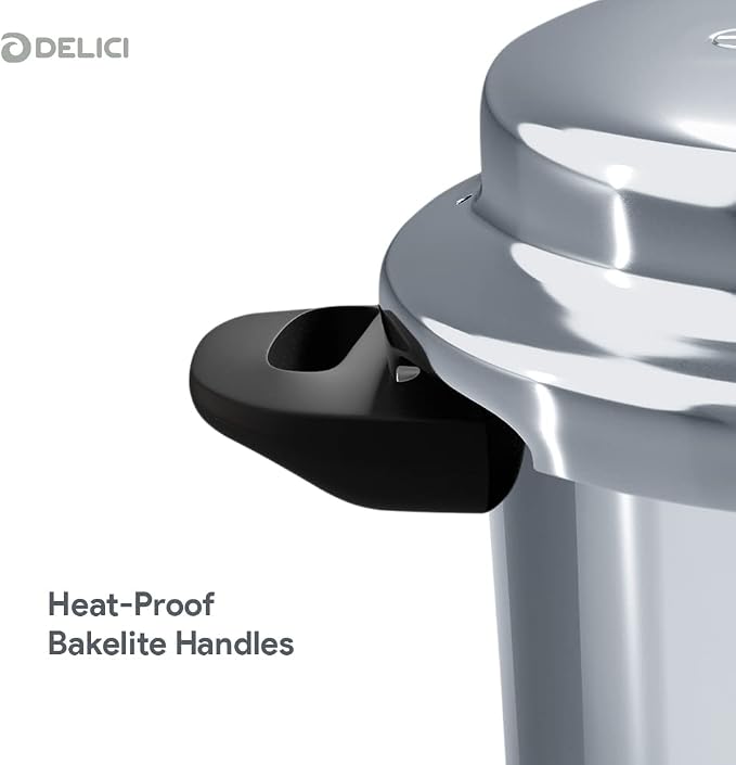 Delici Stainless Steel Pressure Cooker 5 Litre – SPC5E | Induction Compatible
