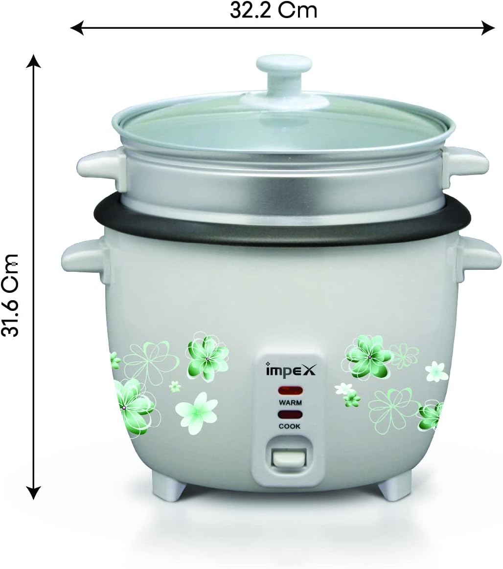 Impex RC2804 – 2.8 Litre 1000W Drum Rice Cooker with Steamer
