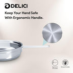 Delici Stainless Steel Fry Pan 28CM | 304 Grade SS | Oven Safe | DFP28W