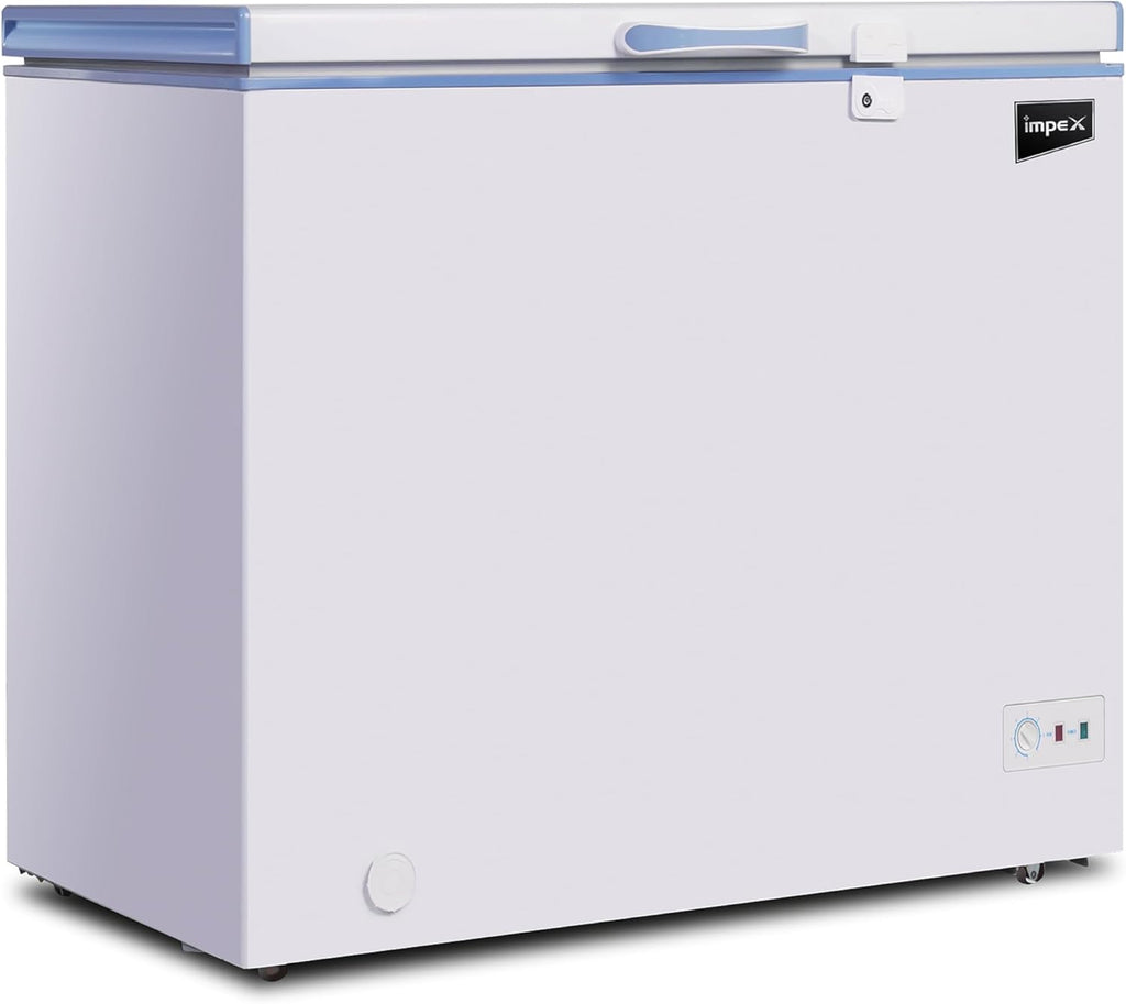 Impex IMCF150W – 150L Chest Freezer with Lock, Castor Wheels & Interior Lamp