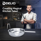 Delici Stainless Steel Fry Pan 28CM | 304 Grade SS | Oven Safe | DFP28W
