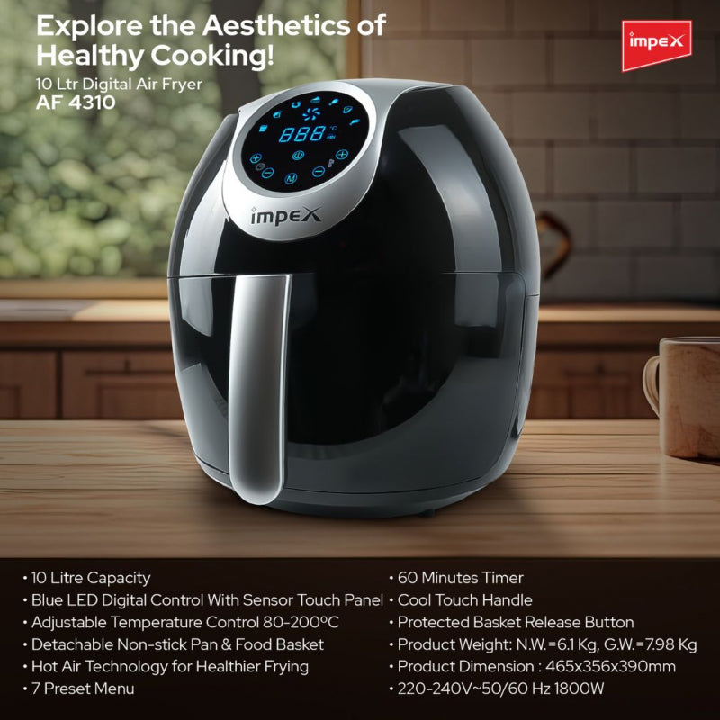 Impex 10L Digital Air Fryer (AF-4310)