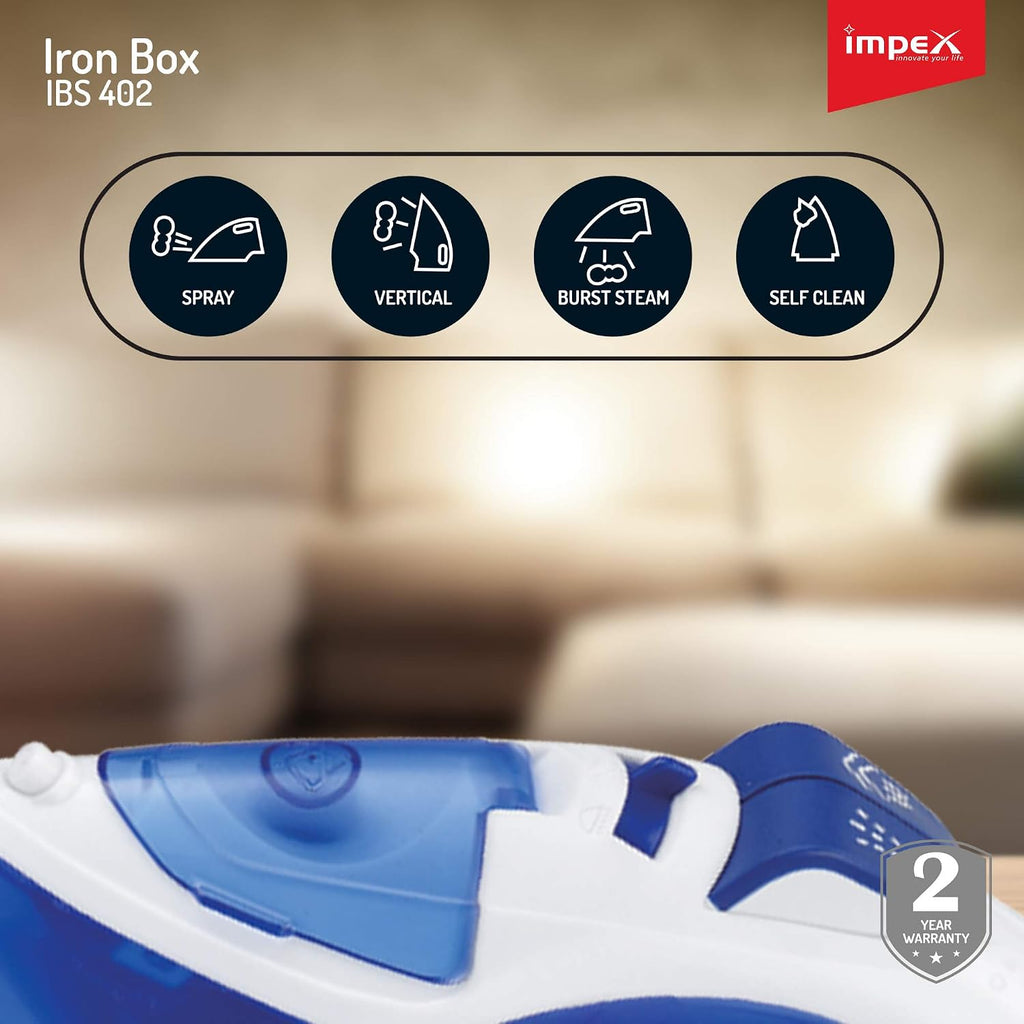 Impex Electric Steam Iron Box (IBS-402)