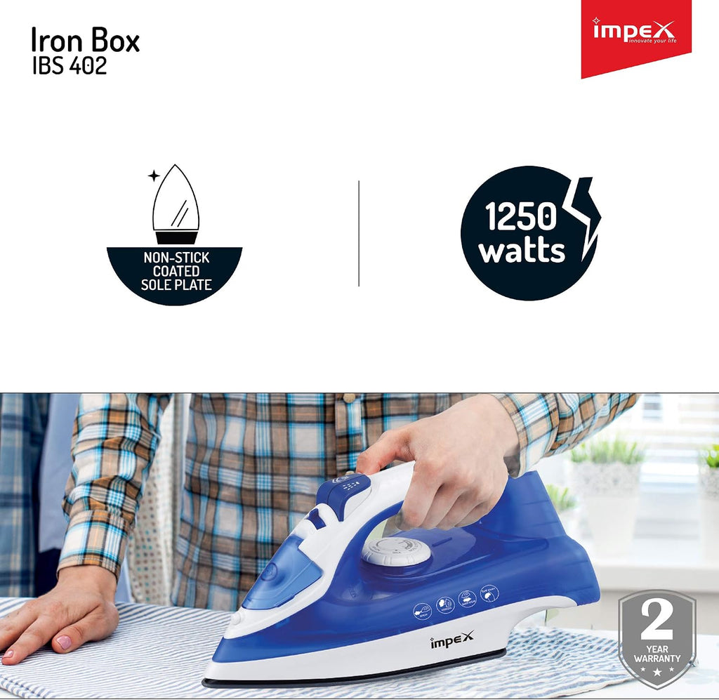 Impex Electric Steam Iron Box (IBS-402)