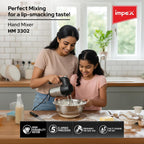 Impex HM3302 – 150W 5-Speed Hand Mixer with Turbo Function & Dough Hooks