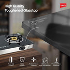 موقد غاز إمبكس LP (إل بي) بـ2 شعلة زجاج (IGS-1212F)