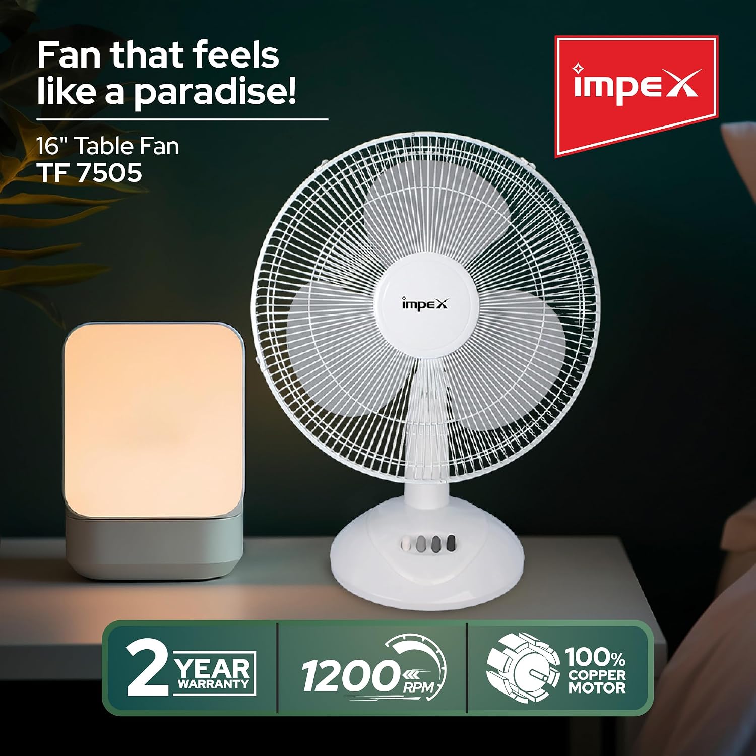 مروحة طاولة امبكس 16 بوصة (TF-7505)