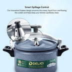 Delici Granite Aluminium Pressure Cooker 7 Litre Gray – DPC 7G | 2-Year Warranty