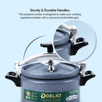 Delici Granite Aluminium Pressure Cooker 7 Litre Gray – DPC 7G | 2-Year Warranty