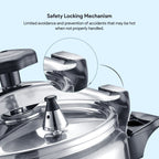 Delici Aluminium Pressure Cooker 5 Litre – DPC 5A | Safety Lock & 2-Year Warranty