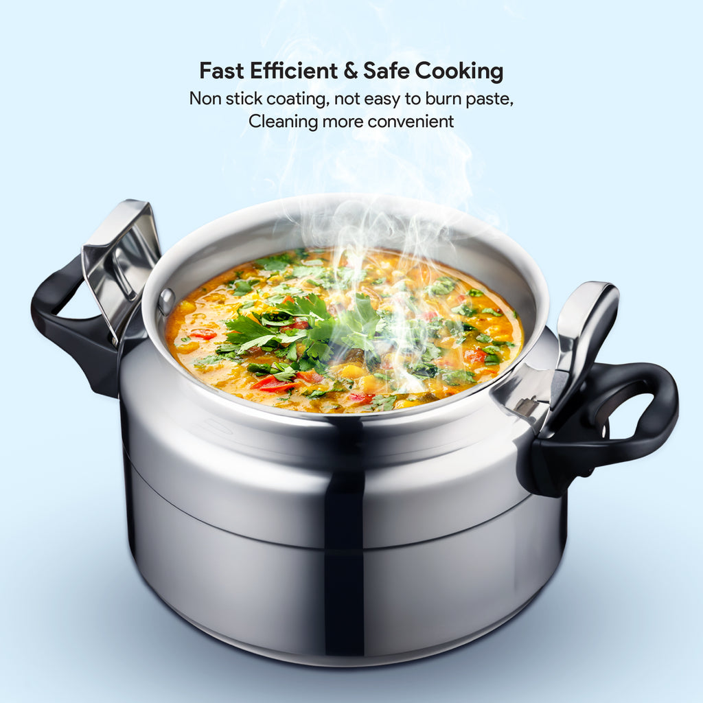 Delici Aluminium Pressure Cooker 5 Litre – DPC 5A | Safety Lock & 2-Year Warranty