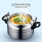 Delici Aluminium Pressure Cooker 5 Litre – DPC 5A | Safety Lock & 2-Year Warranty