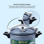 Delici Granite Aluminium Pressure Cooker 5 Litre Gray – DPC 5G | 2-Year Warranty