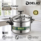 Aluminium Pressure Cooker 11 Litre – DPC 11A | Safety Lock & 2-Year Warranty