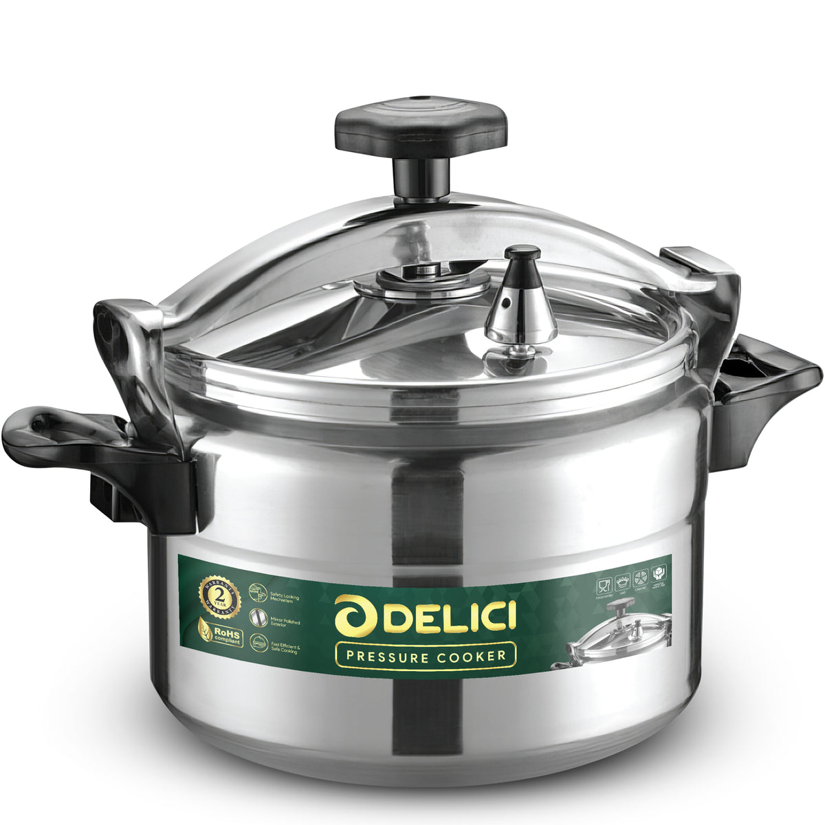 Aluminium Pressure Cooker 11 Litre – DPC 11A | Safety Lock & 2-Year Warranty