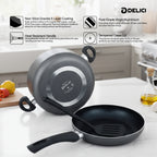 Delici Granite Nonstick Cookware 8-Piece Set – NCS8G | PFOA-Free, Glass Lids, Dishwasher Safe