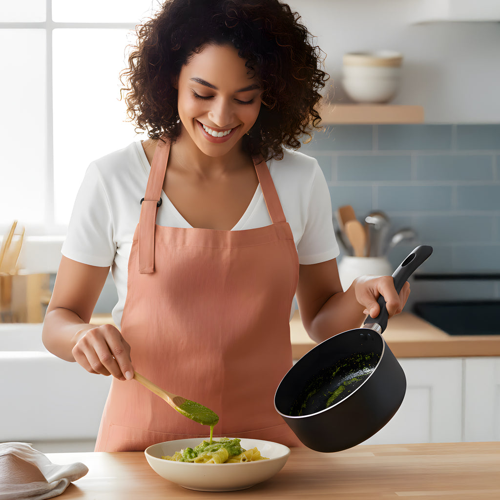Delici Granite Nonstick Cookware 8-Piece Set – NCS8G | PFOA-Free, Glass Lids, Dishwasher Safe