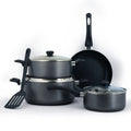 Delici Granite Nonstick Cookware 8-Piece Set – NCS8G | PFOA-Free, Glass Lids, Dishwasher Safe