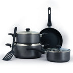 Delici Granite Nonstick Cookware 8-Piece Set – NCS8G | PFOA-Free, Glass Lids, Dishwasher Safe