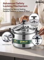 Aluminium Pressure Cooker 9 Litre – DPC 9A | Safety Lock & 2-Year Warranty