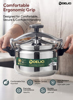 Aluminium Pressure Cooker 9 Litre – DPC 9A | Safety Lock & 2-Year Warranty