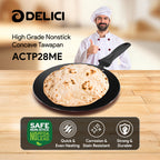 Delici Nonstick Concave Tawa 28 cm – ACTP28ME | PFOA-Free, Dishwasher Safe