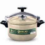 Delici Granite Aluminium Pressure Cooker 5 Litre Beige – DPC 5B | 2-Year Warranty