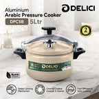 Delici Granite Aluminium Pressure Cooker 5 Litre Beige – DPC 5B | 2-Year Warranty