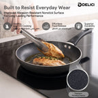 Delici Granite Gray Nonstick Fry Pan 22 cm – AFP22GE | PFOA-Free, Dishwasher Safe