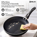 Delici Granite Gray Nonstick Fry Pan 28 cm – AFP28GE | PFOA-Free, Dishwasher Safe