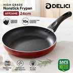 Delici Granite Gray Nonstick Fry Pan 24 cm – AFP24GE | PFOA-Free, Dishwasher Safe