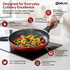 Delici Granite Gray Nonstick Fry Pan 24 cm – AFP24GE | PFOA-Free, Dishwasher Safe