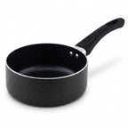 Delici Granite Gray Nonstick Milk Pan 18 cm – AMP18GE | PFOA-Free, Glass Lid