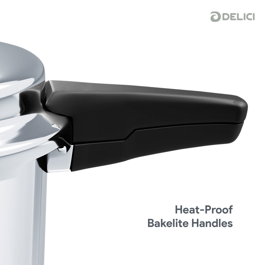Delici Stainless Steel Pressure Cooker 3 Litre – SPC3E | Induction Compatible
