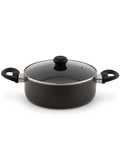 Delici Granite Gray Nonstick Sauce Pan 28 cm – ASP28GE | PFOA-Free, Glass Lid