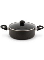 Delici Granite Gray Nonstick Sauce Pan 28 cm – ASP28GE | PFOA-Free, Glass Lid