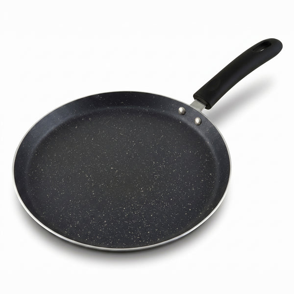 Delici Granite Gray Nonstick Tawa Pan 26 cm – ATP26GE | PFOA-Free, Dishwasher Safe