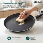 Delici Nonstick Ceramic Cookware 8-Piece Set – NCC8CU | 10x Ultra Nonstick, Multi-Cooktop