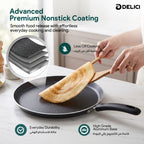 Delici Nonstick Ceramic Cookware 8-Piece Set – NCC8CU | 10x Ultra Nonstick, Multi-Cooktop