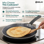 Delici Nonstick Ceramic Cookware 8-Piece Set – NCC8CU | 10x Ultra Nonstick, Multi-Cooktop