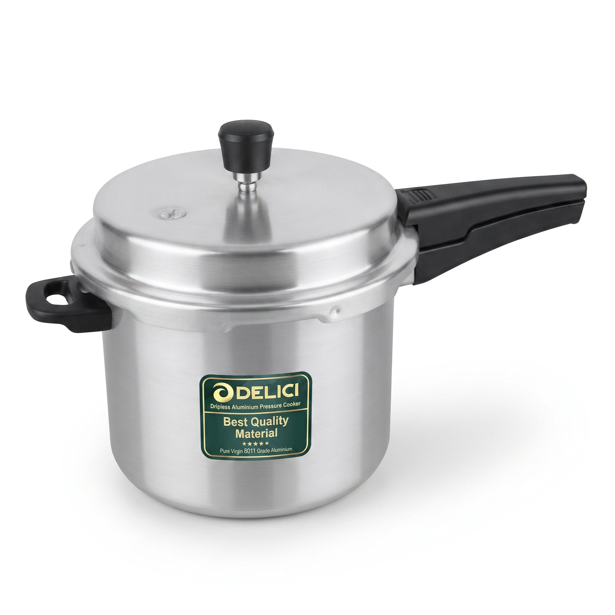 Delici Dripless 5 Litre NIB Aluminium Pressure Cooker – ADPC5E | Induction Compatible