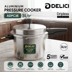 Delici Dripless 3 Litre NIB Aluminium Pressure Cooker – ADPC3E | Induction Compatible