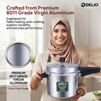 Delici Dripless 5 Litre NIB Aluminium Pressure Cooker – ADPC5E | Induction Compatible