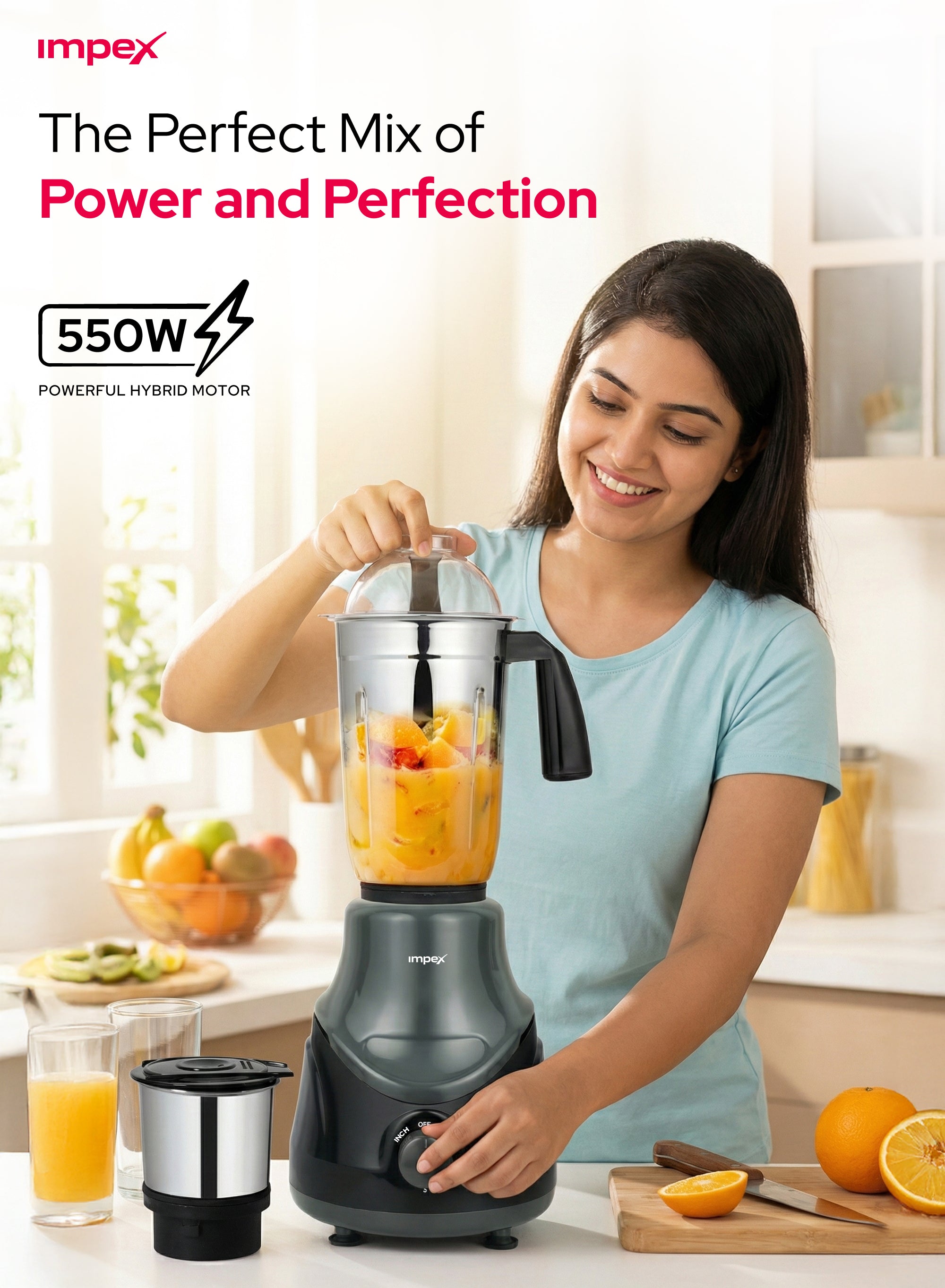 Impex 2-in-1 Mixer Grinder (BL-319C)