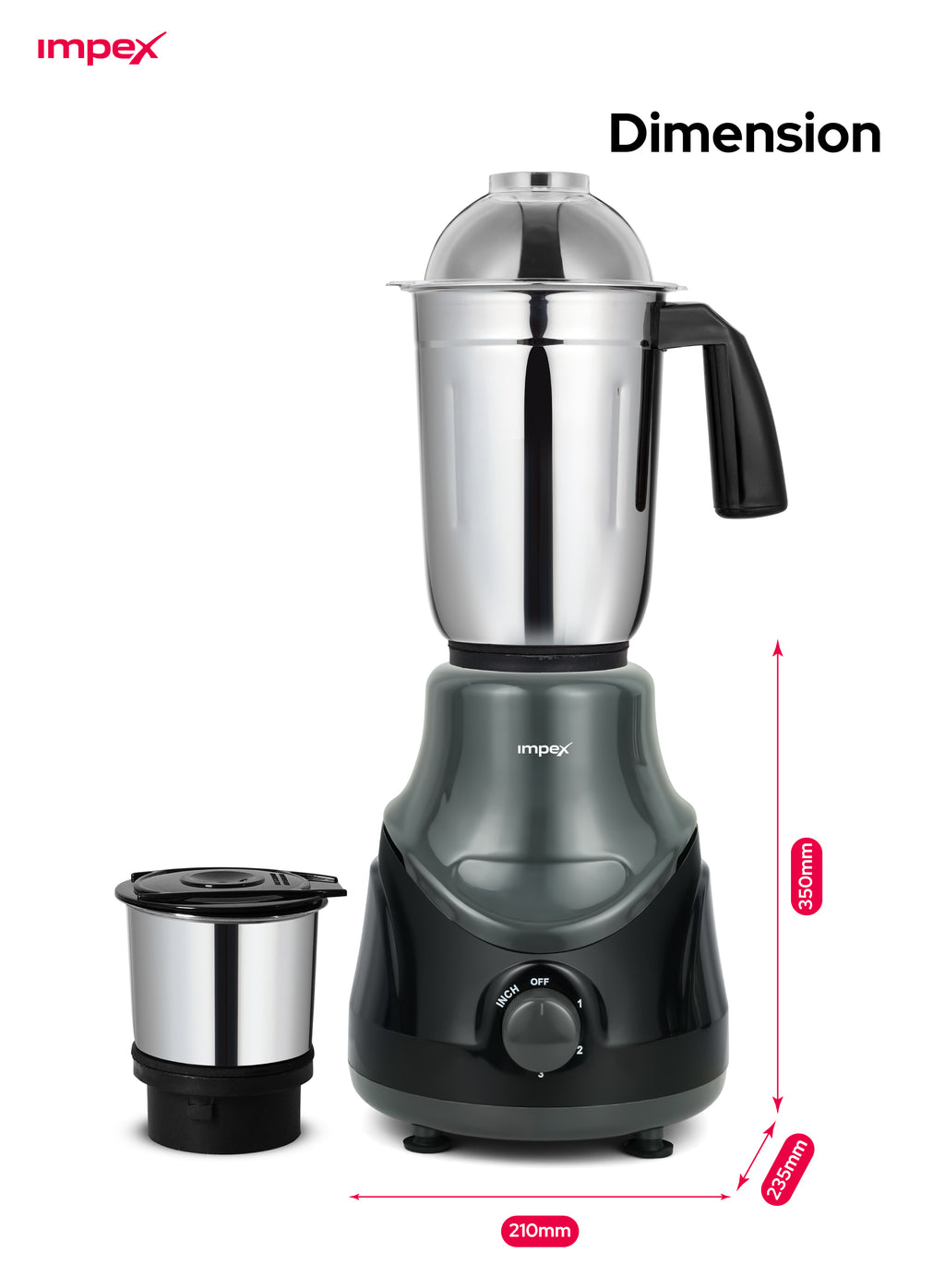 Impex 2-in-1 Mixer Grinder (BL-319C)