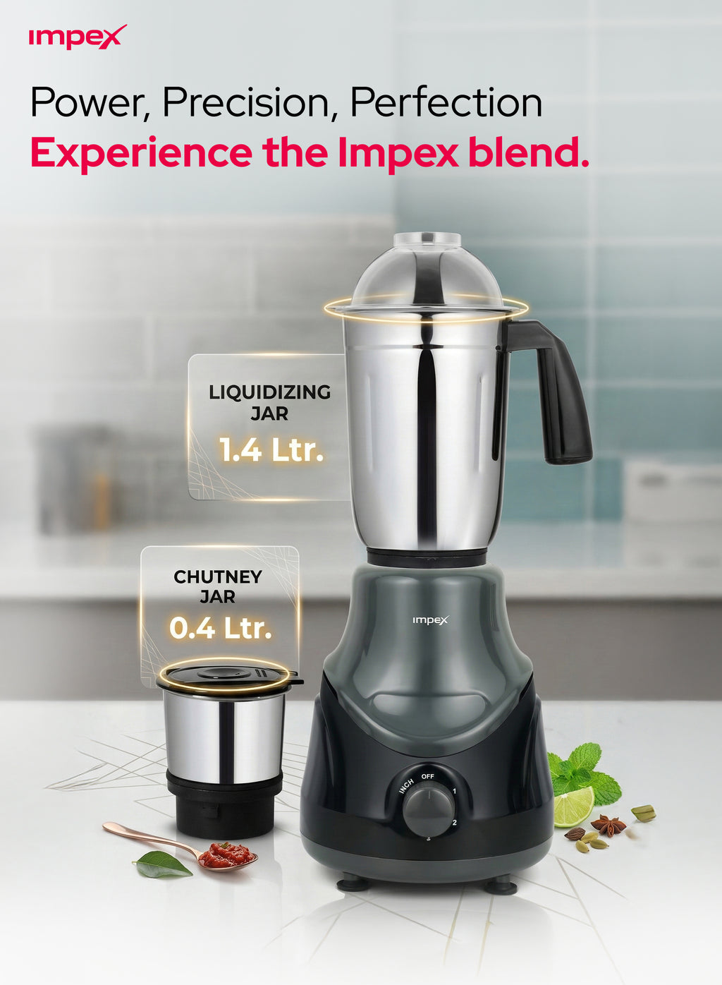 Impex 2-in-1 Mixer Grinder (BL-319C)