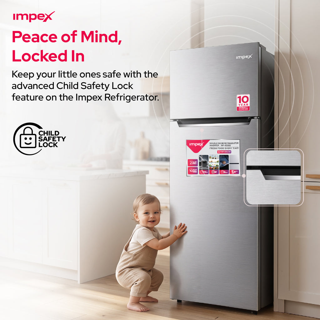 Impex IRF420SS – 458L No Frost Inverter Refrigerator | Stainless Steel